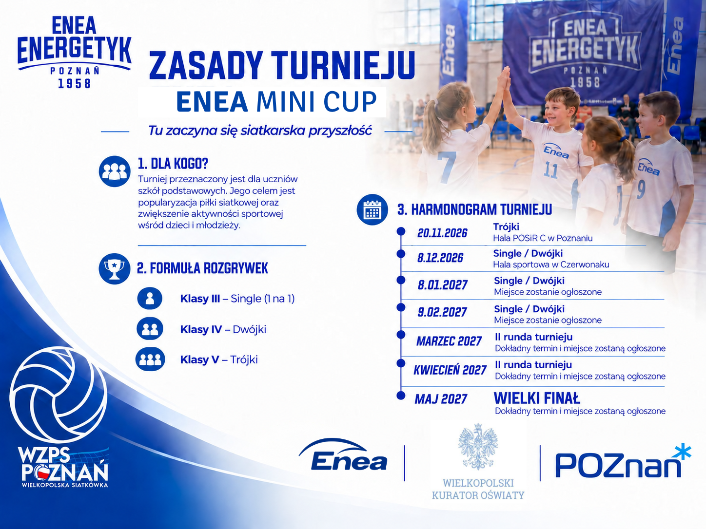 Zasady i harmonogram turniejów Enea Mini Cup