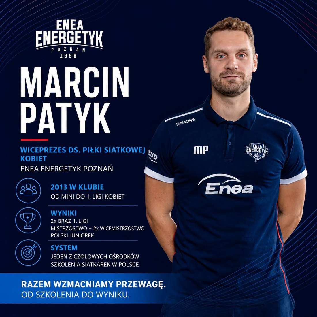 Marcin Patyk — Wiceprezes ds. piłki siatkowej kobiet Enea Energetyk Poznań