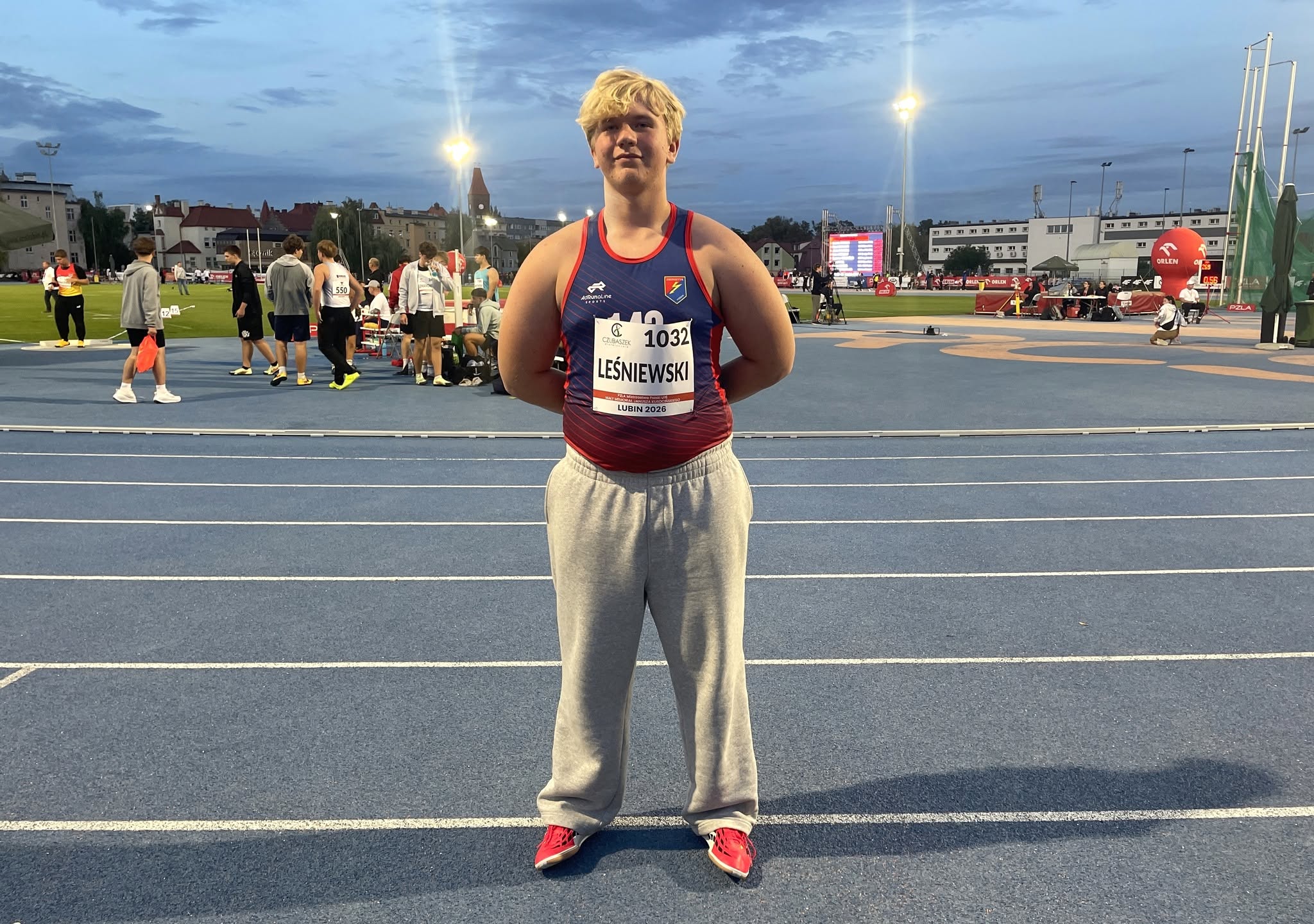 Piotr Leśniewski na stadionie